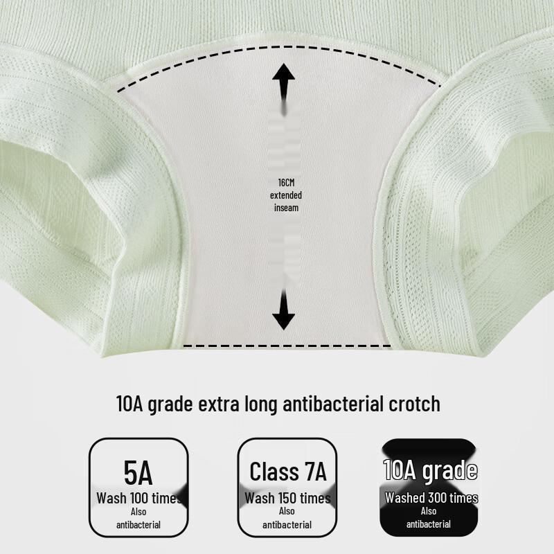 Lansha Women's High-Waist Pure Cotton Briefs