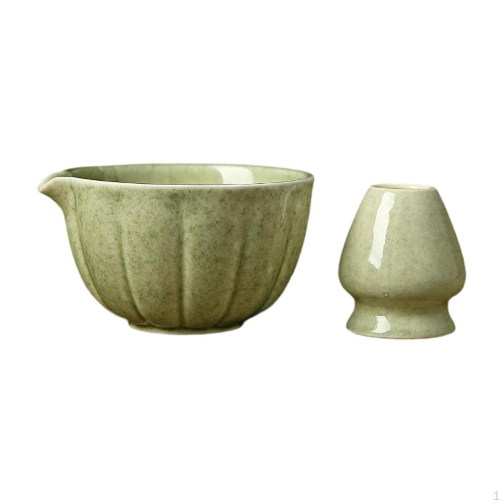 Ceramic Bowl for Matcha, 420 Ml Mixing Container, Cup of Green Tea