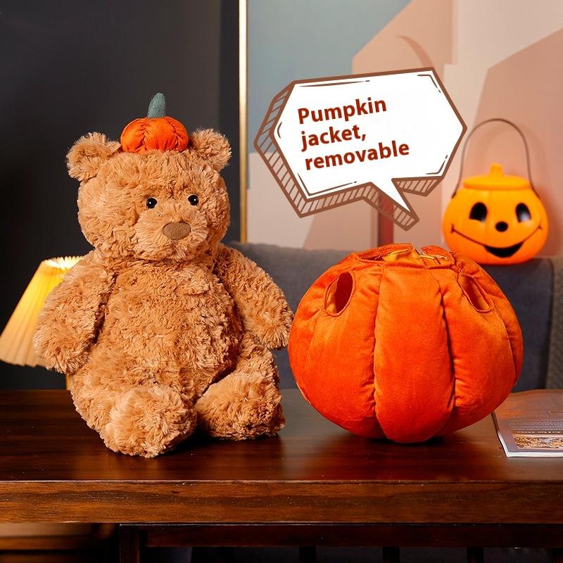 

1 шт. Мультяшный Аниме Милый Кукла Медведь Тыква 35 см Веселый Барселонский Медведь Ручная Кукла Мягкая Плюшевая Игрушка Детский Подарок на День Рождения