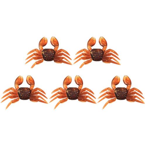 

ALASICKA 5Pcs 8cm Wobbler Crab Shaped Swim Bait Fishing Artificial Lifelikes Lure Tackle Fishing Bait Simulation Fish Lures коричневый