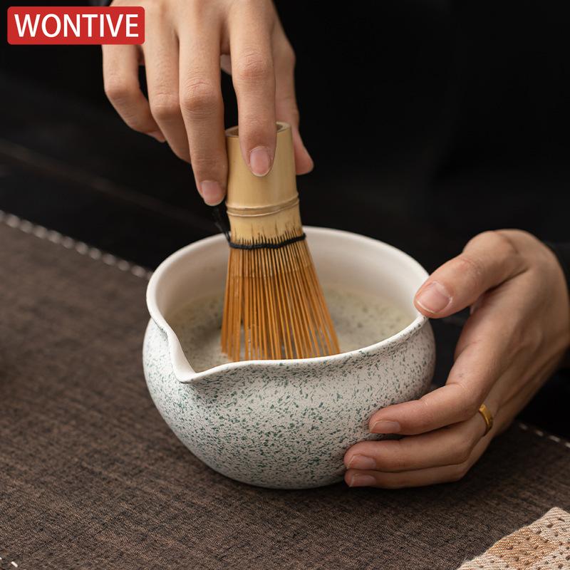 1/2/4pcs Sesame Polka Dots Tea Making Tools Matcha Bowl Tea Ripening And Lepening Japanese Tea Spoon To Make Foam And Stir Tools