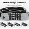 Universal Bicycle Lock Mountain Bike 5 Digit Password Lock Anti-Theft Portable Security Steel Chain Motorcycle Password Lock