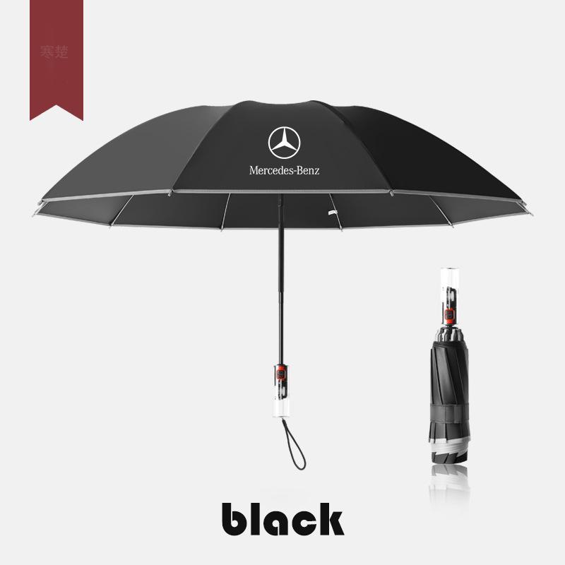 

New 80% For Mercedes-Benz A B C E S V R-Class A45 C43 CLA GLA GLB GLC SLK Car Fully Automatic Reflective Sun Umbrella Folding S чёрный