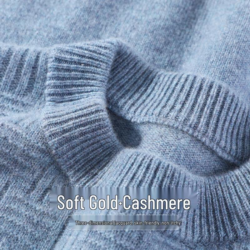 Antonio Men's 100% Pure Cashmere Round Neck Sweater