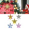 Christmas Topper Tree Hollowed Out Star Ornaments Party Home Decoration Gift