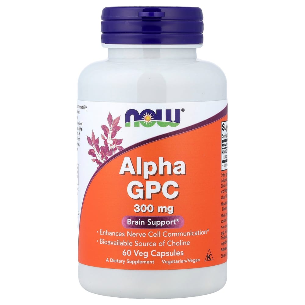 Now Foods Alpha-GPC 300mg Veg Capsules, 60 Count