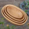 Boat Outline Fruit Bowl Wooden Snack Container Wood Grain Food Platter  Vegetable Salad