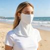 Sun Protection Guard Quick-Drying Fabric Ice Silk Face Guard with Breathable Mesh Cooling Fabric Full Coverage Extended Neck Gaiter Face Guard