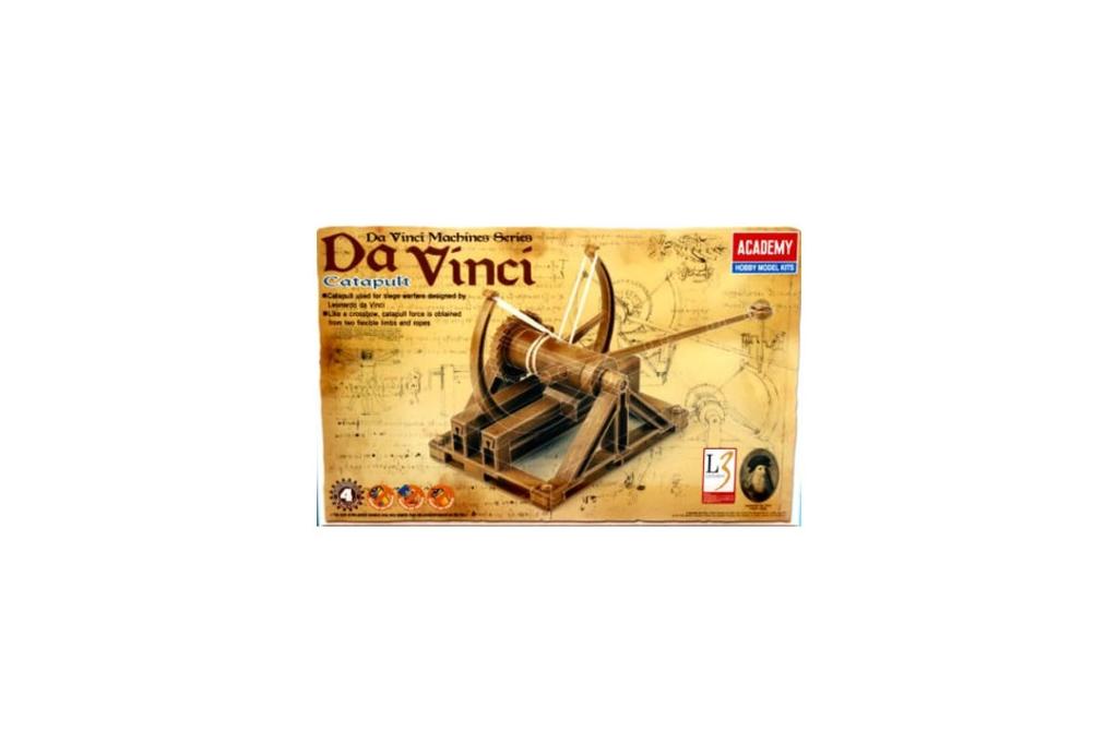 Academy Leonardo da Vinci Manuscript Siege Catapult Plastic Model 18137