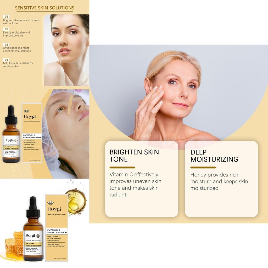Hoygi Vitamin C Honey Essence 30ml Firming Hydrating Moisturizing Skin Serum For Daily Use