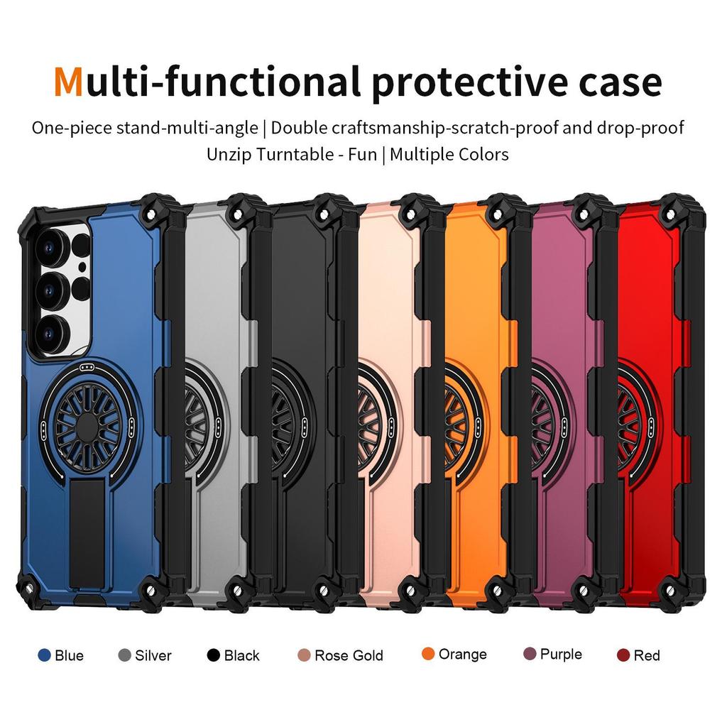 Magnetic Protective Phone Case for Samsung S25 Ultra - Drop-Proof PC Cover with Stand