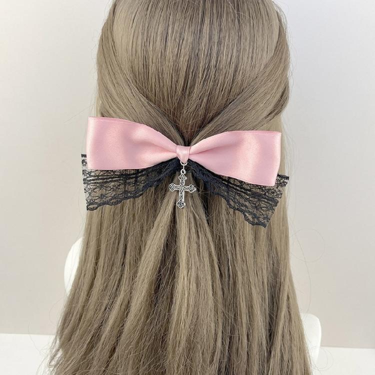 Schleifen-Haarspangen Goth-Schleifen-Haarspangen Entenschnabel-Haarspangen für Mädchen und Frauen