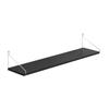 Black Floating Wall Shelves With Durable Metal Brackets Large Storage For Bedroom Living Room Home Decor