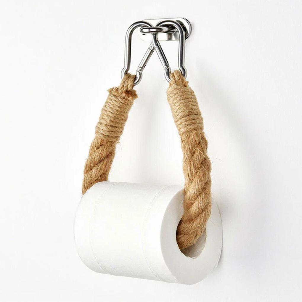 Towel Hanging Rope Toilet Paper Holder Home Hotel Bathroom Handmade Retro