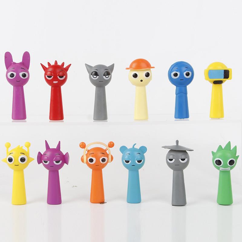 Colorful Sprunki Rhythm Box Pvc Figures Set Anime Style Collectible Blind Box Toys