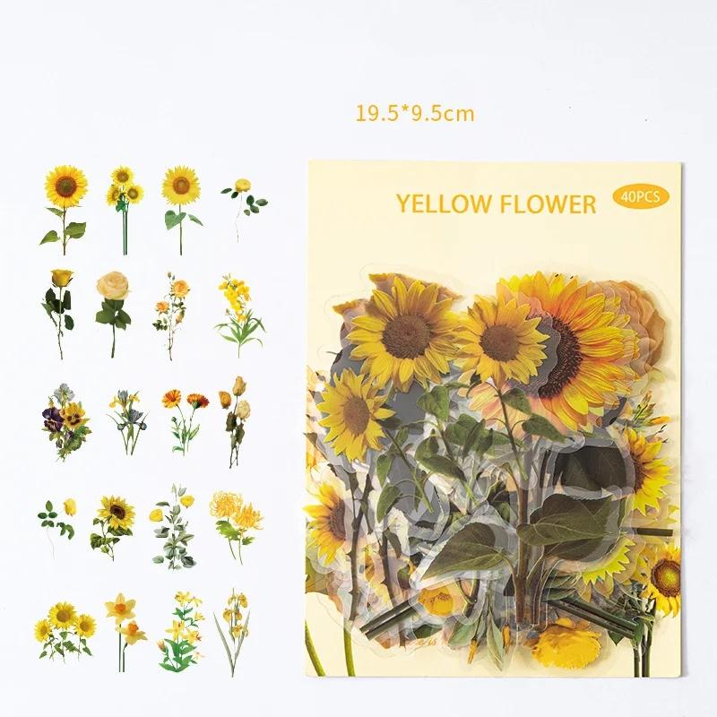 Botanical Flower Stickers Pack Butterflies Nature Journaling Decals Aesthetic DIY Scrapbooking Instagram Vintage Plant Sticker