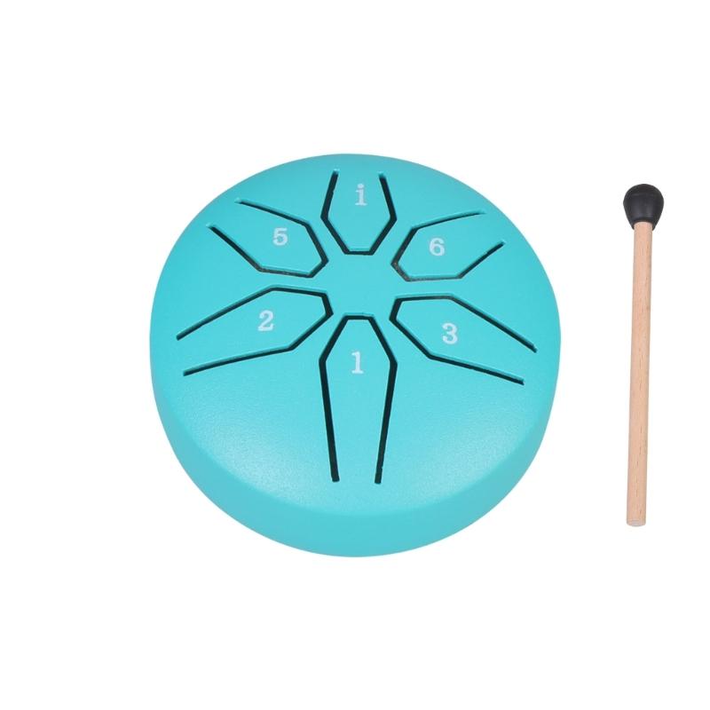 6 Note Mini Steel Tongue Drum 3 Inch Size Promoting Mindful Meditation Stress Relief And Yoga Crafted From Durable Steel