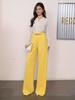 Women's New Imported Bestseller Solid Color Draped Wide Leg Pants Formal Trousers for Women