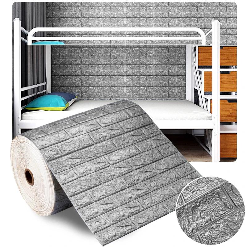 

70см*10м 3D Самоклеящиеся обои Непрерывные наклейки на кирпичную стену Украшение для гостиной и детской комнаты 70cmx10m