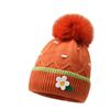 Solid Color Knitted Hats Woolen Balls Woolen Hats Cartoon Baby Hat  Unisex