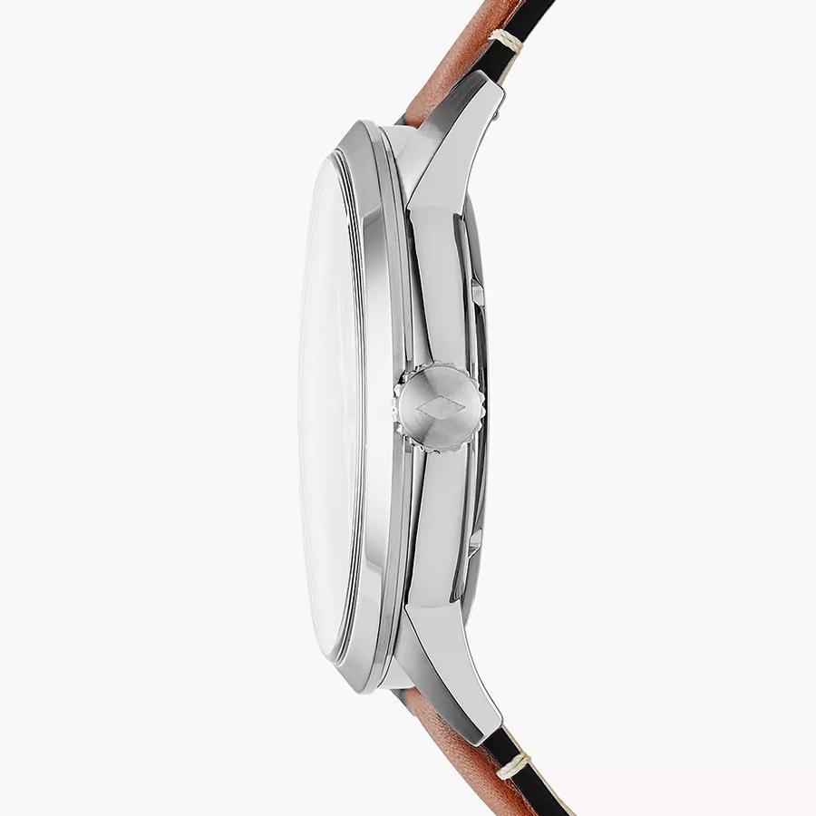 Fossil Townsman Automatic Men's Watch - Smoke Grey Dial, Leather Band, Business Gift ME3154