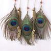 Dream Catcher Circular Net With Peacock Feathers Wall Hanging Car Hanging Decor Gift