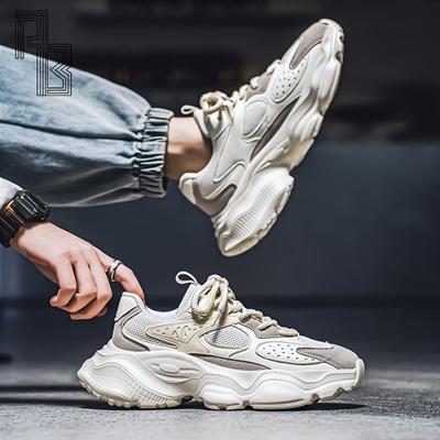 Spring and Autumn Trendy Thick Soled Versatile Casual Shoes, New Men's Outdoor Comfortable Dad Trendy Shoes