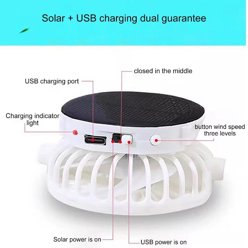 Outdoor Mesh Cap Solar Powered Charging Fan Cap Summer New Style Breathable Sunshade Sun Protection Men's Women's Adults
