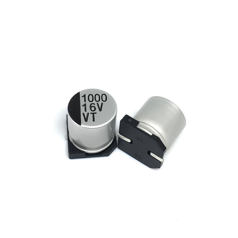 VT Series 16V 1000uF Surface Mount Electrolytic Capacitor, 10x10.5mm SMD.