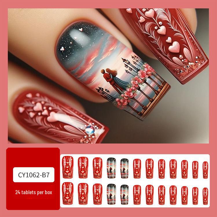 Hosszú Trapéz Koporsó Műköröm Matricák