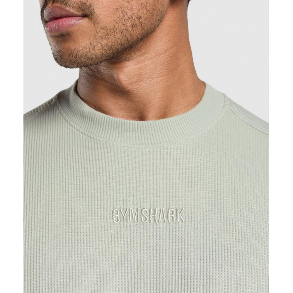 Gymshark Waffle Oversized T shirT sTone Grey A1b1r Gdhx