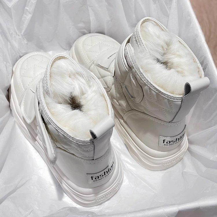 Internet Celebrity Snow Boots Women's Shoes 2025 New Winter Velvet Women's Boots Waterproof and Non-slip Thickened Warm Northeast Cotton Shoes