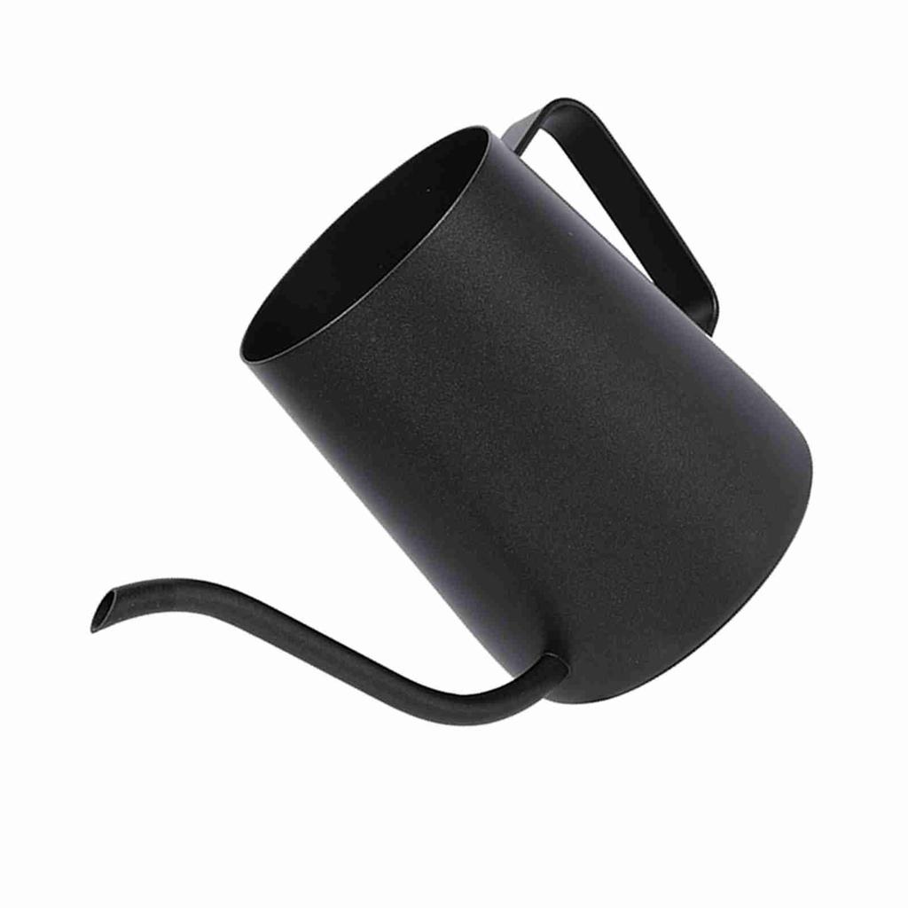 Schwarzer Edelstahl-Kaffeekessel mit Schwanenhalsauslauf (250ml)