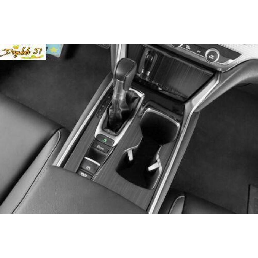 For Honda Accord 10th 2018- Black Steel Middle Console Gear Shift Panel Trim
