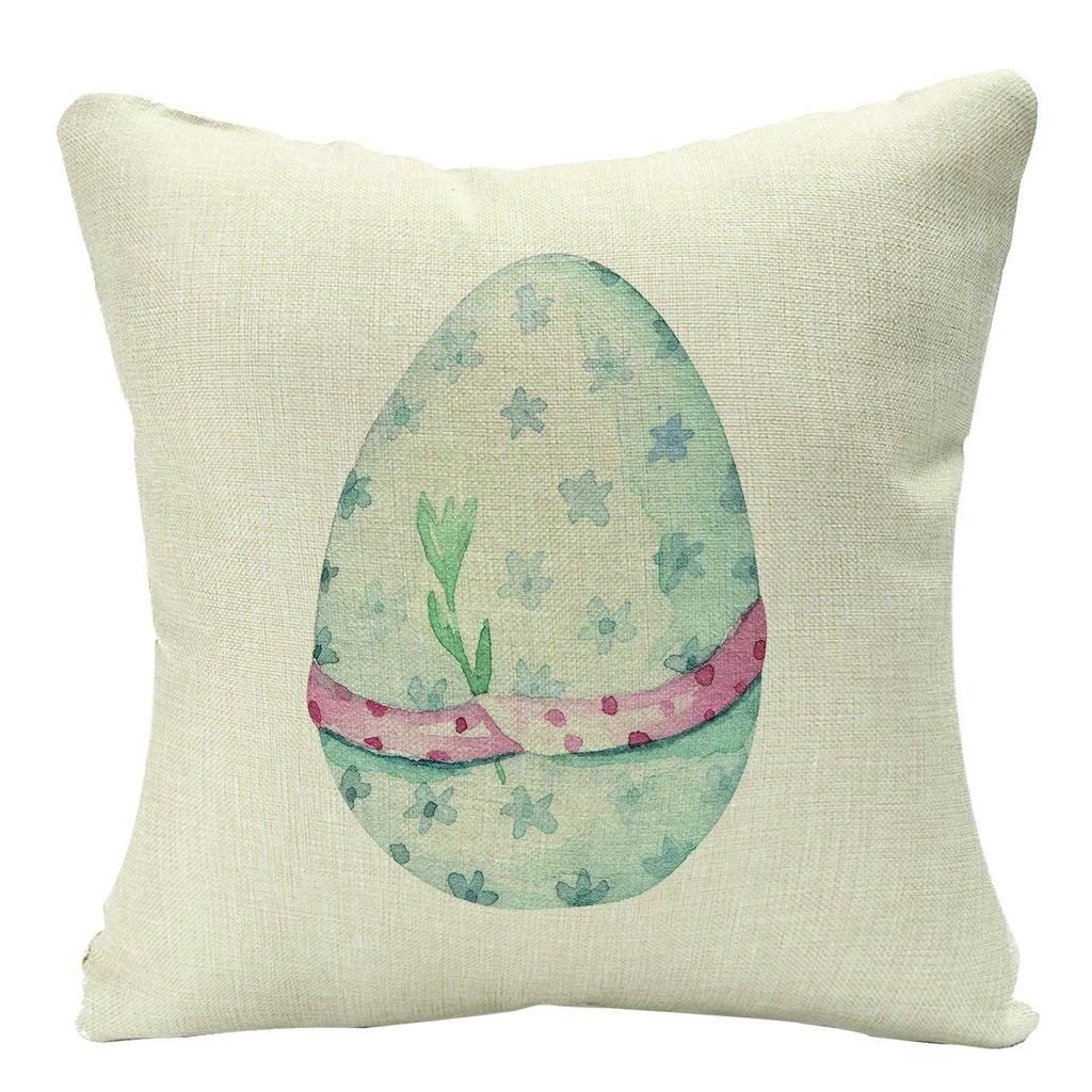 New Easter Bunny Linen Pillow Cover Home Sofa Pillow Cushion Cover