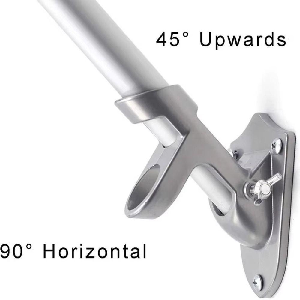 Rust Free Flagpole Mounting Base Double Hole Yard Banner Stand Sturdy Flagpole Bracket Outdoor