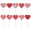 White Cardstock Vase Toppers Valentines Party Craft Set 15Pcs Assembled Home Decoration Accessories