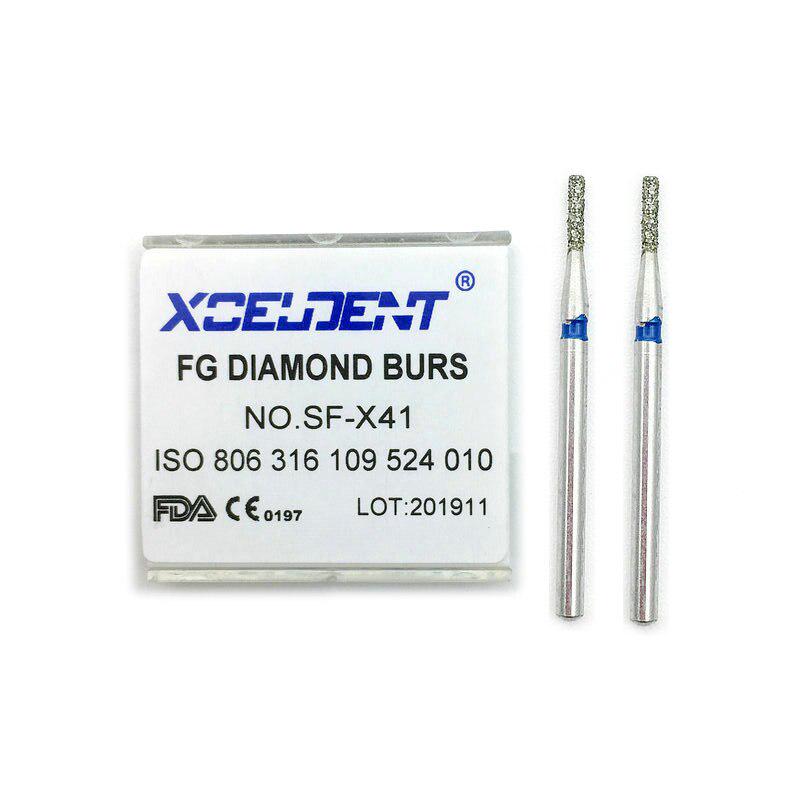 10 bucăți/set de freze dentare cu diamante de mare viteză pentru stomatolog Instrumente de laborator dentare cu diamante medii SF-X41
