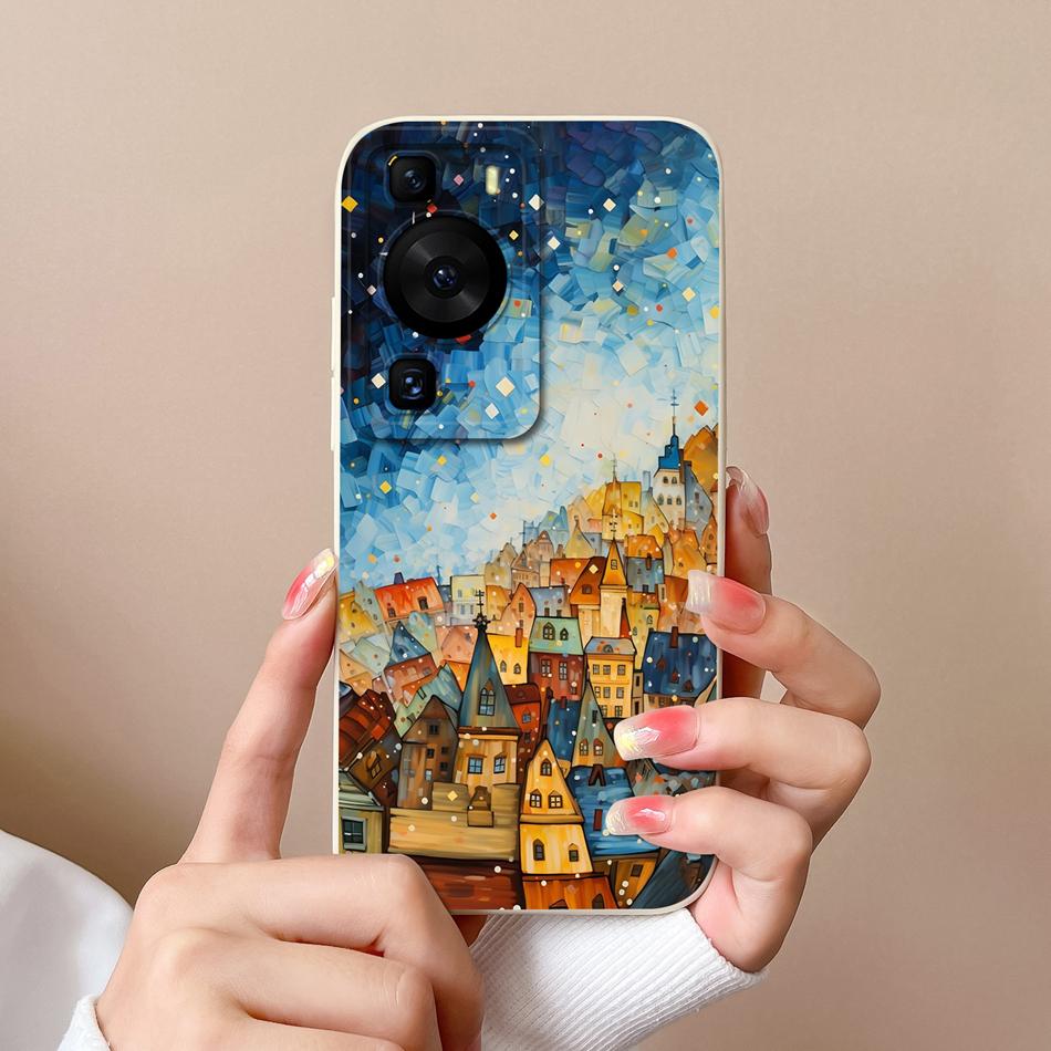 Für Huawei P60 Pro Art Handyhülle Süßes Design Weiche Flüssigsilikon-Rückabdeckung Für HuaweiP60 P 60 Anti-Drop Langlebiger Stoßfänger Funda