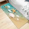 Ocean Beach Scallop Starfish Kitchen Mat Home Decor Carpet for Living Room Bedroom Bedside Foot Pad Non-slip Bathroom Doormat