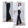 OL Office Workwear Summer High Waist Women's Wide Leg Capris Suit Pants for Women Skinny Flare Pants Woman Trousers Black