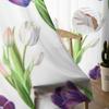 Tulpen Aquarell Malerei Sheer Fenster Vorhänge Für Wohnzimmer Schlafzimmer Moderne Voile Tüll Vorhänge Stoff Vorhänge Für Küche