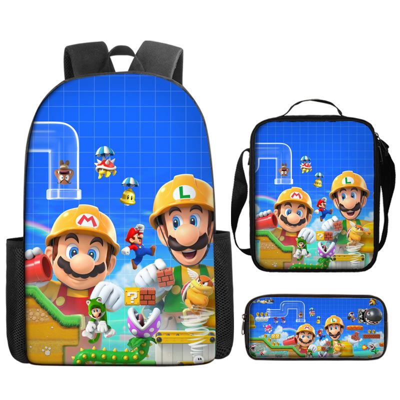 Mario, Primary And Secondary School Schoolbag, Children'S Backpack, Cartoon Satchel.
