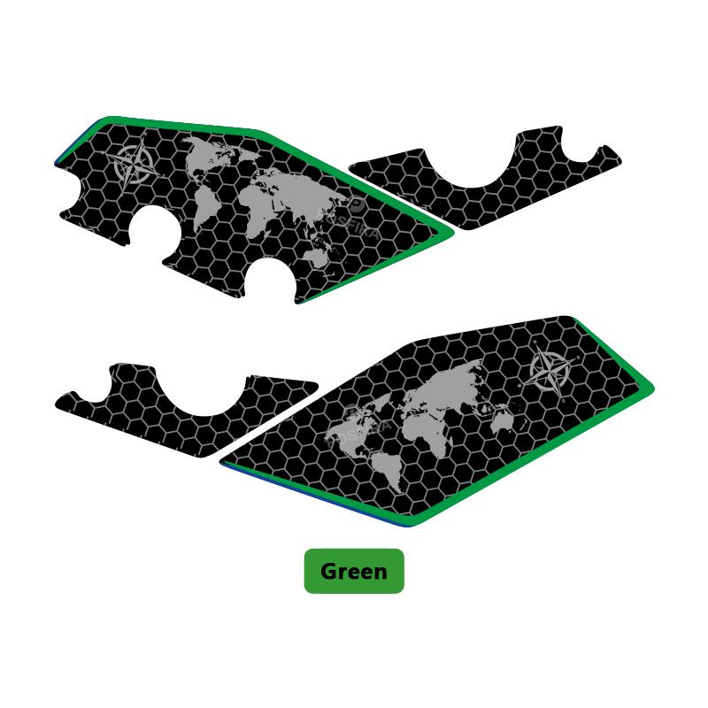 POSFIRA Motorcycle Footrest Panel Sticker Vinyl Decals for Kawasaki Versys 1000/S/SE 2017-2024 Foot Rest Accessories