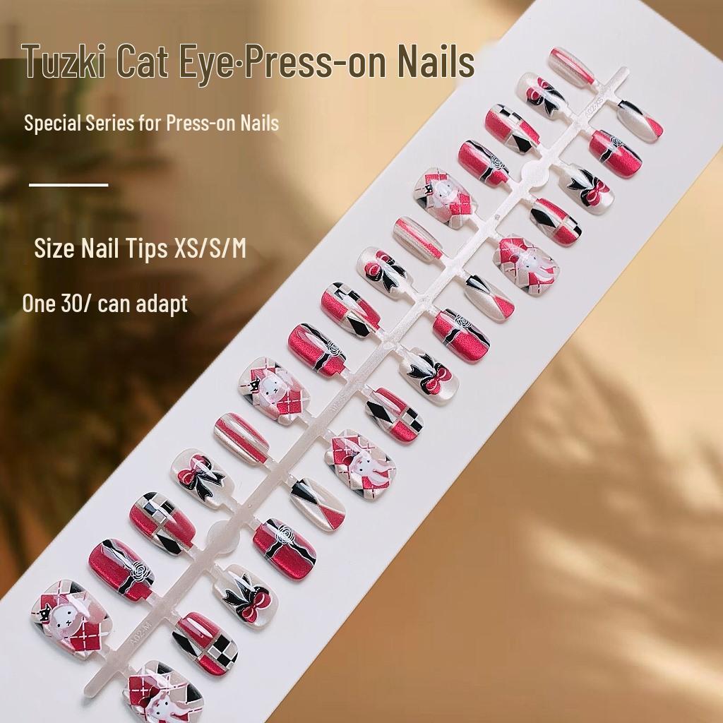 Exquisite Cat's Eye Wearable Nails - Sweet and Spicy Girl Style False Nails