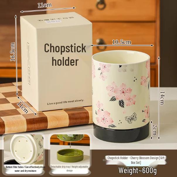 2026 New Style High-End Ceramic Chopstick and Spoon Holder for Tabletop Storage Default Option