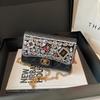 Premium bag women's new versatile small fragrant chain messenger bag fashionable diamond-encrusted clutch bag dinner bag
