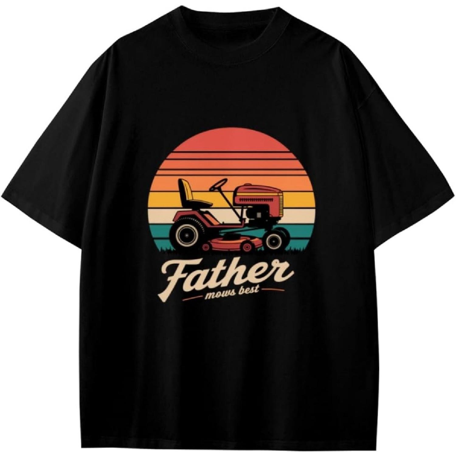 

Funny Father Mows Best Vintage Lawn Mower Dad Gift Girls Boys Teens T-Shirt Anime Gift XXXXXL різнокольоровий