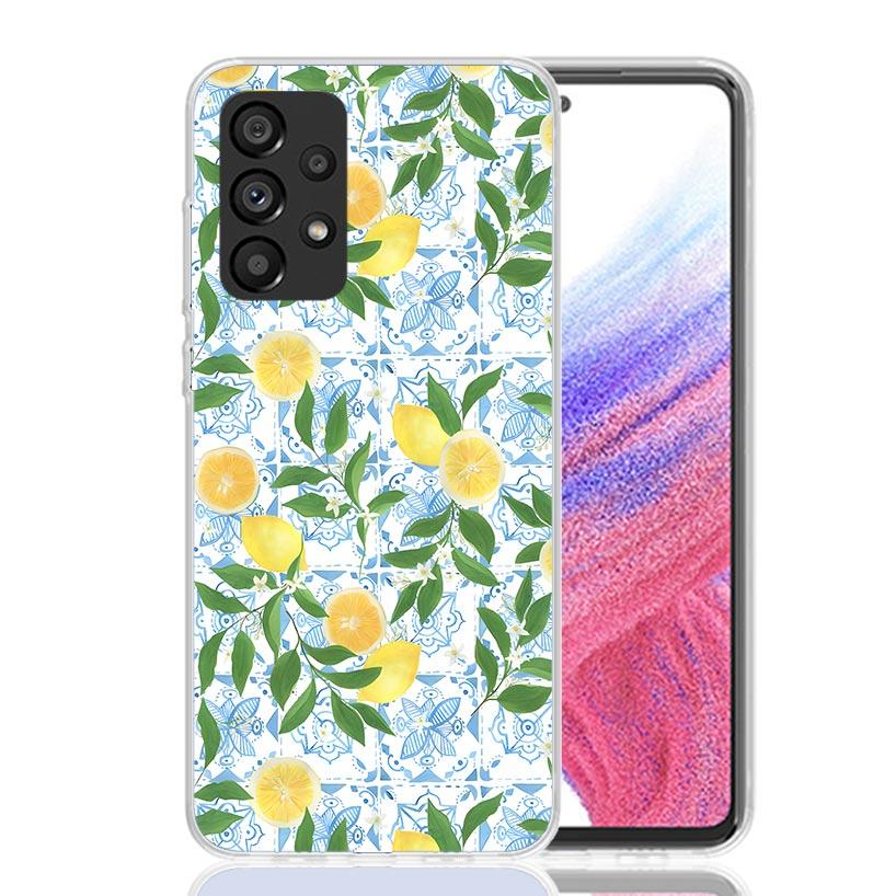 Summer Fruits Lemon Phone Case For Samsung Galaxy A17 A16 A14 A15 A13 A57 A56 A54 A55 A53 A37 A36 A34 A35 A33 A26 A24 A25 A23 Ga