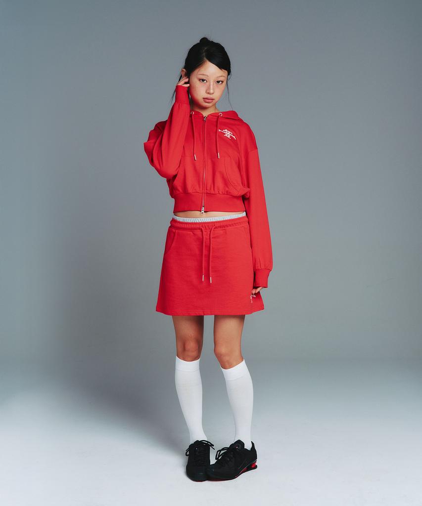 Ames Worldwide Classic Mini Sweat Skirt Red